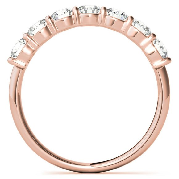 7-Stone Round Moissanite Shared-Prong Ring (3.5mm, 0.15ct) - Picture 10 of 16